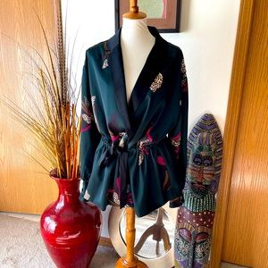 Eloquii Blazer - Tie- Satin